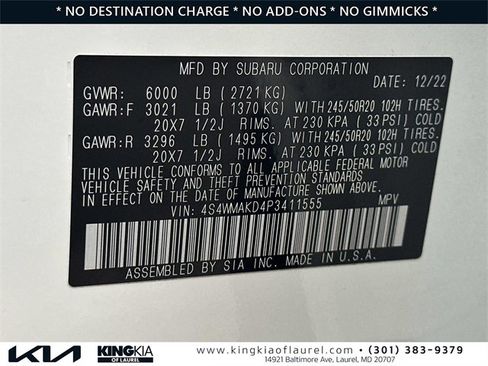 Used 2023 Subaru Ascent Onyx Edition Limited image 31