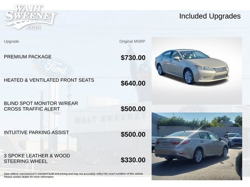Used 2015 Lexus ES 350 w/ Premium Package FWD image 11