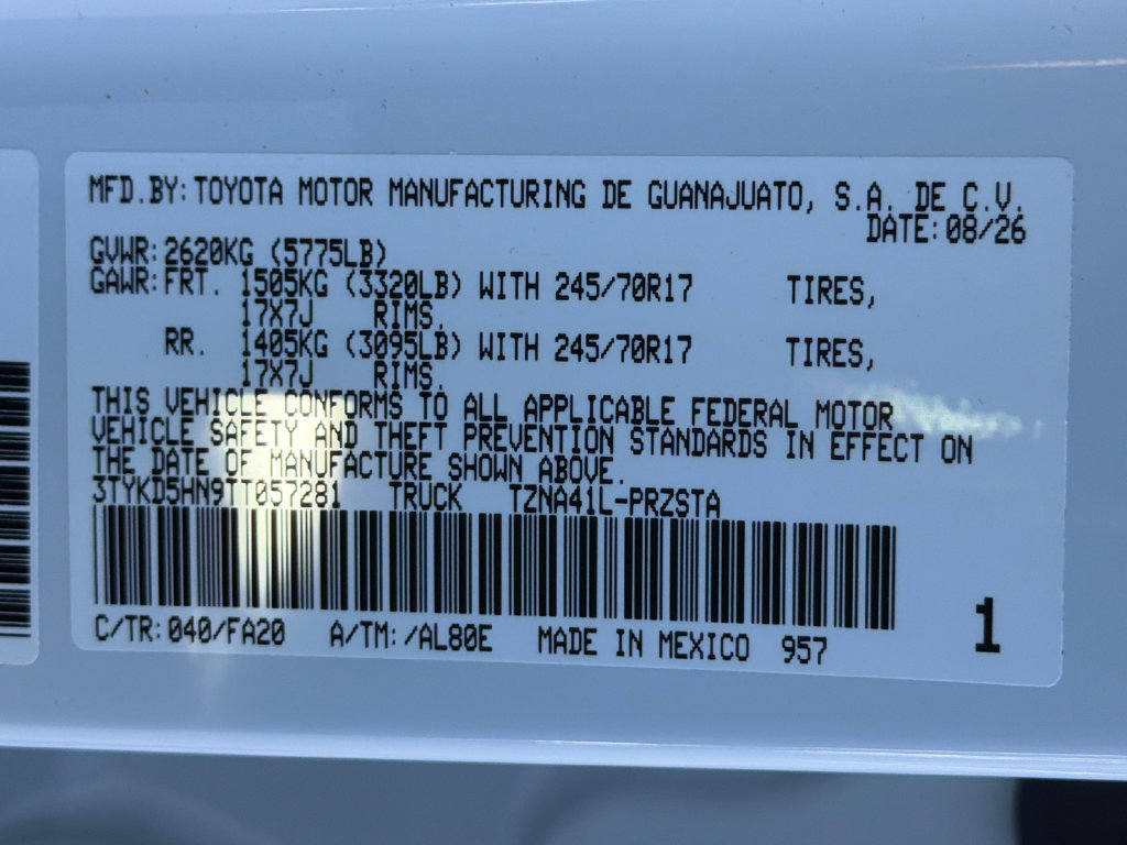 New 2026 Toyota Tacoma SR RWD image 37