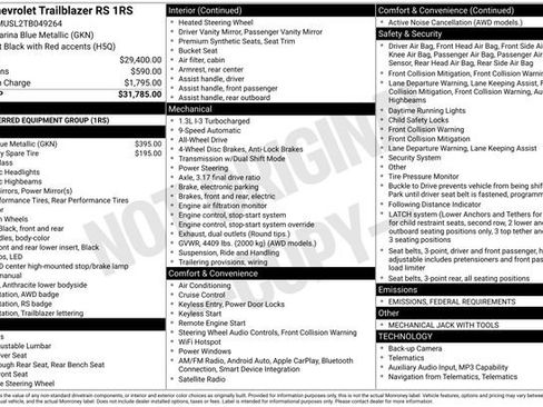 Used 2026 Chevrolet TrailBlazer RS image 27