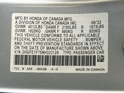 Used 2022 Honda Civic EX image 12
