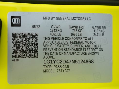 Used 2022 Chevrolet Corvette Stingray Premium Cpe w/ Z51 Performance Package RWD image 28