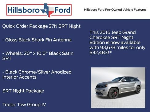 Used 2016 Jeep Grand Cherokee SRT AWD/4WD image 9