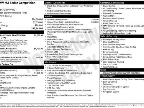 Used 2024 BMW M3 Competition w/ Executive Package image 10