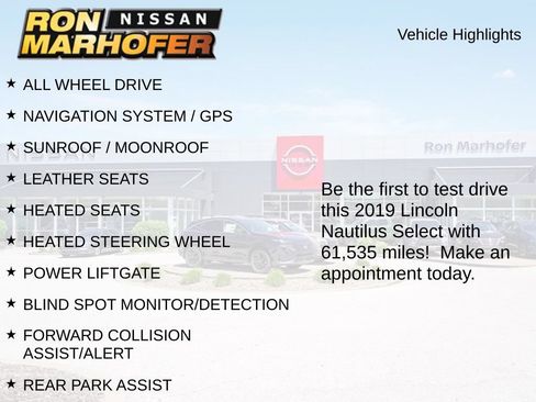 Used 2019 Lincoln Nautilus Select AWD/4WD image 2
