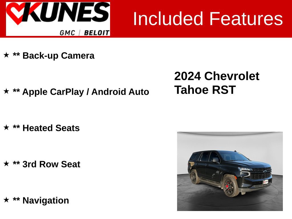 Used 2024 Chevrolet Tahoe RST w/ RST Performance Edition AWD/4WD image 2