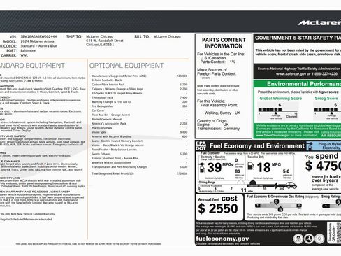 Used 2024 McLaren Artura RWD image 35