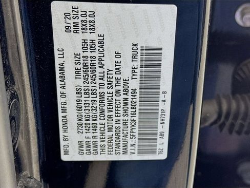 Used 2020 Honda Ridgeline Sport image 37