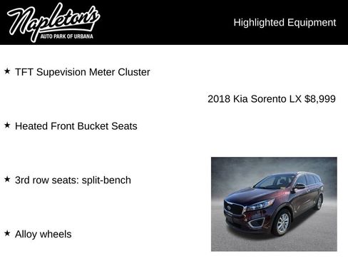 Used 2018 Kia Sorento LX w/ LX V6 Convenience Package image 7