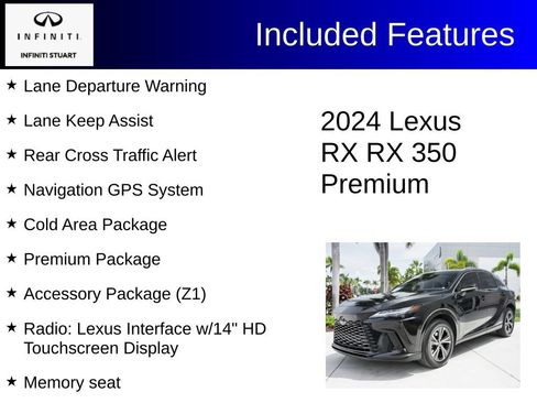 Used 2024 Lexus RX 350 Premium w/ Accessory Package (Z1) FWD image 3