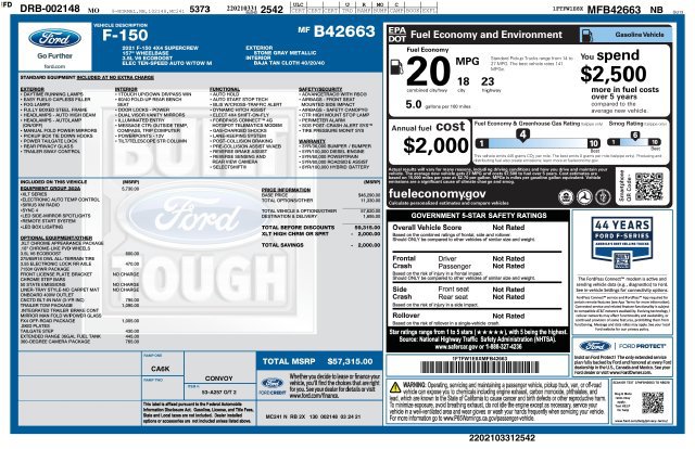 Used 2021 Ford F150 XLT w/ Equipment Group 302A High AWD/4WD image 3