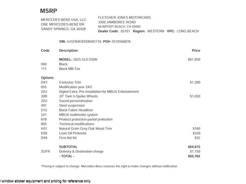 Certified 2025 Mercedes-Benz GLE 350 4MATIC image 2