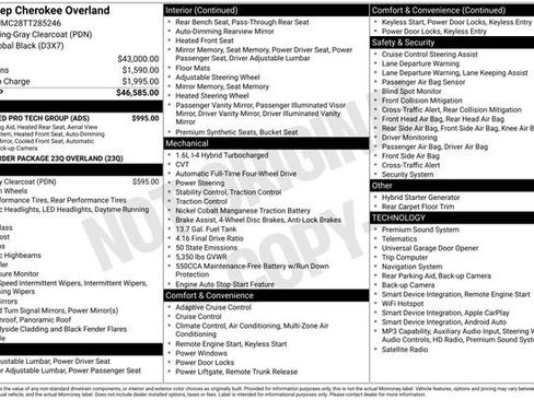 New 2026 Jeep Cherokee Overland w/ Advanced Pro Tech Group AWD/4WD image 31