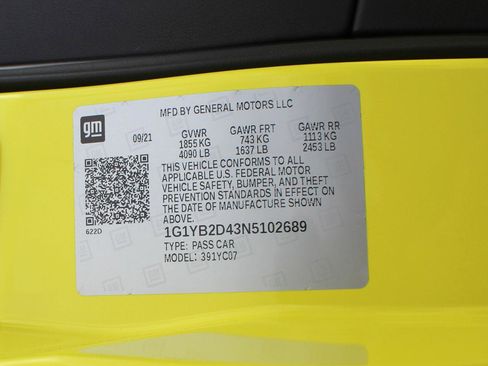 Used 2022 Chevrolet Corvette Stingray Preferred Cpe w/ Z51 Performance Package RWD image 54