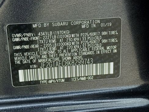 Used 2019 Subaru Crosstrek 2.0i Premium w/ Eyesight System AWD/4WD image 37