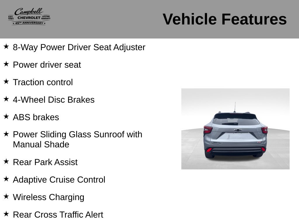 Used 2026 Chevrolet Trax RS w/ Sunroof Package FWD image 10