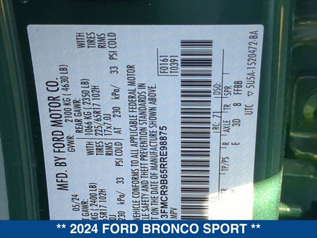Certified 2024 Ford Bronco Sport Big Bend AWD/4WD image 23