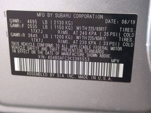 Used 2019 Subaru Outback 2.5i Premium image 33