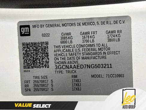 Used 2022 Chevrolet Silverado 1500 W/T w/ WT Value Package RWD image 29