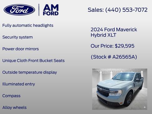 Used 2024 Ford Maverick XLT FWD image 13