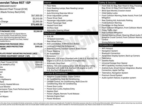 Used 2025 Chevrolet Tahoe RST w/ Comfort Package RWD image 50
