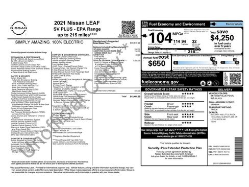Used 2021 Nissan Leaf SV Plus w/ SV Plus Technology Package FWD image 32