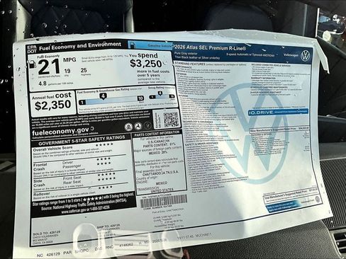 New 2026 Volkswagen Atlas SEL Premium R-Line image 32