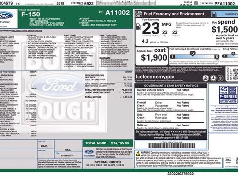 Certified 2023 Ford F150 Lariat w/ Equipment Group 502A High AWD/4WD image 28