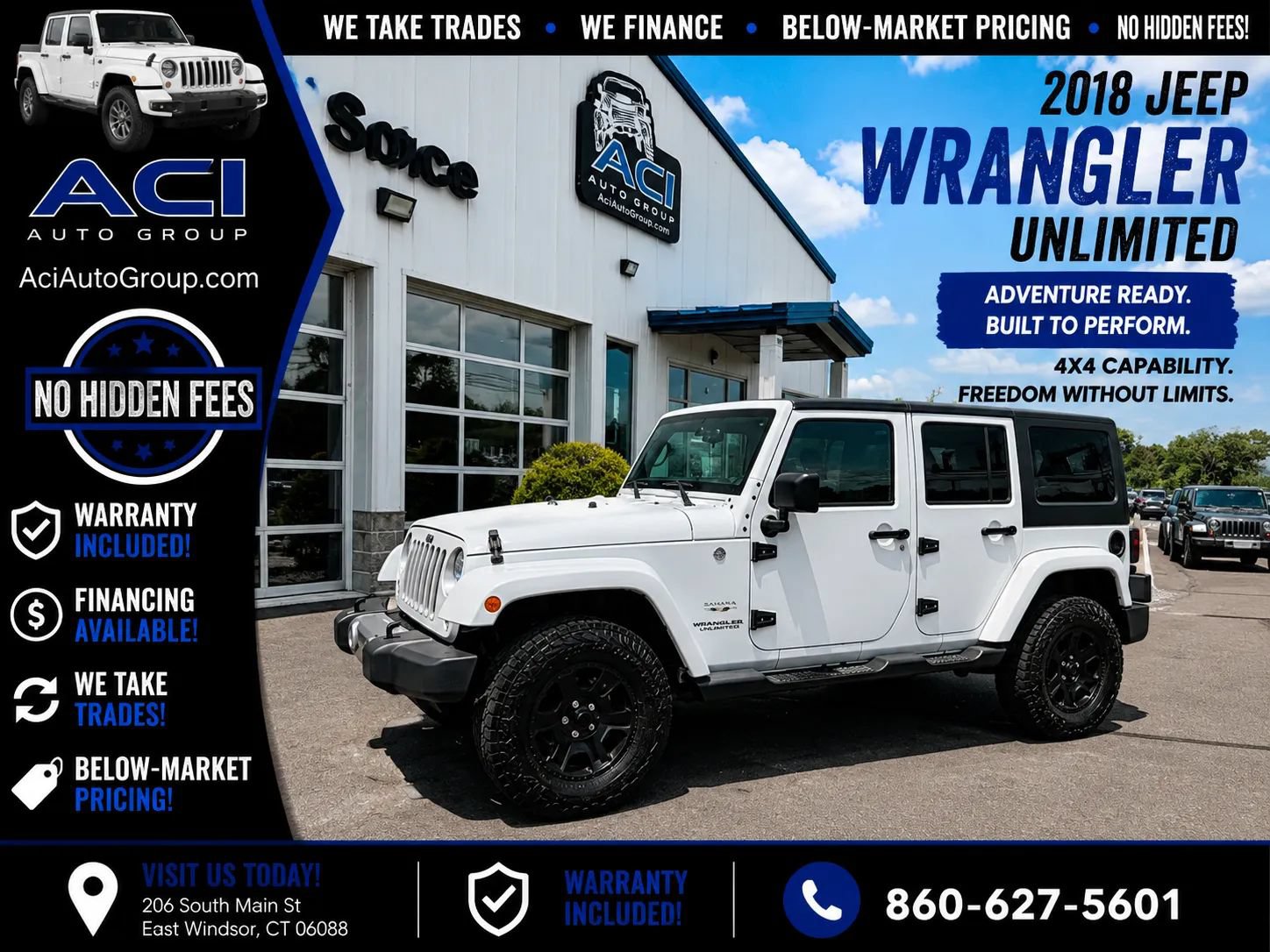 Used 2018 Jeep Wrangler Unlimited Sahara AWD/4WD image 1