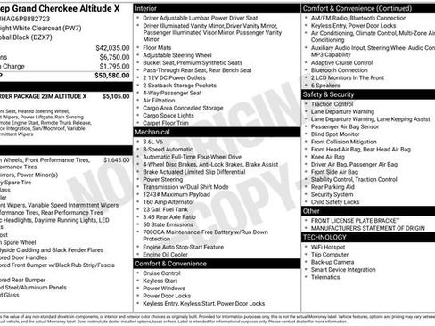 Used 2023 Jeep Grand Cherokee Altitude AWD/4WD image 42