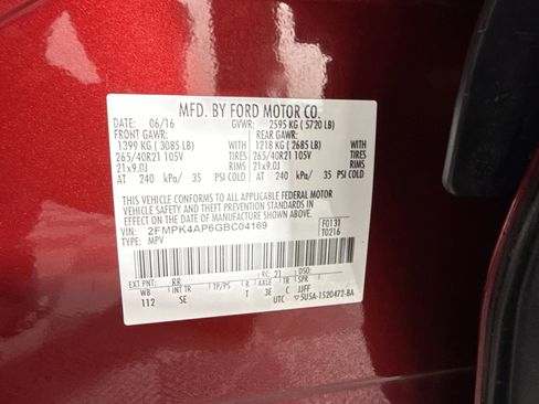 Used 2016 Ford Edge Sport w/ Equipment Group 401A AWD/4WD image 19
