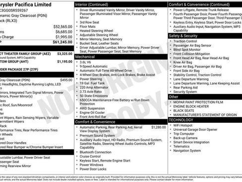 Used 2025 Chrysler Pacifica Limited w/ Uconnect Theater Family Group AWD/4WD image 29