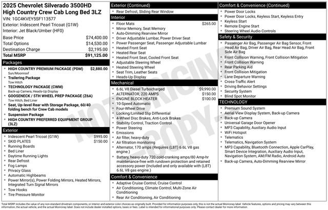 Used 2025 Chevrolet Silverado 3500 High Country w/ High Country Premium Package AWD/4WD image 32