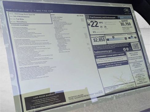 New 2026 Land Rover Range Rover Sport SE AWD/4WD image 20