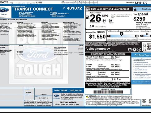 Used 2020 Ford Transit Connect XL FWD image 8