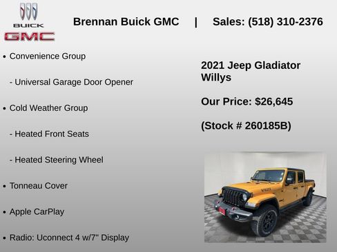 Used 2021 Jeep Gladiator Sport AWD/4WD image 18