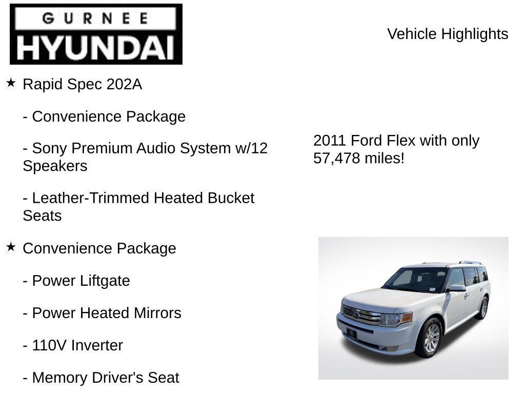 Used 2011 Ford Flex SEL w/ Rapid Spec Order Code FWD image 7