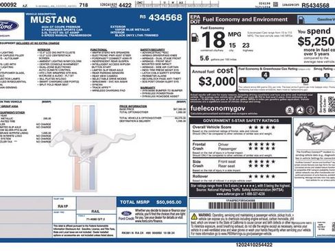 Certified 2024 Ford Mustang GT Premium RWD image 17