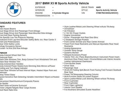 Used 2017 BMW X5 M AWD/4WD image 25