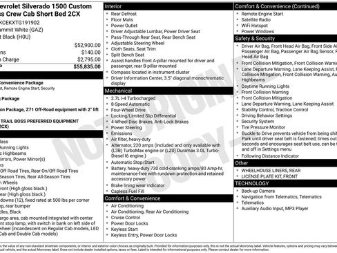 New 2026 Chevrolet Silverado 1500 Custom Trail Boss AWD/4WD image 22