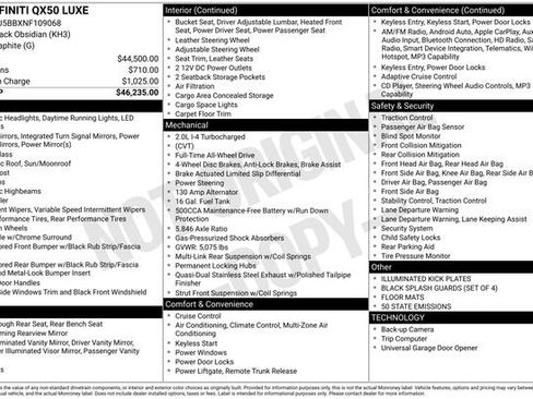 Used 2022 INFINITI QX50 Luxe image 10