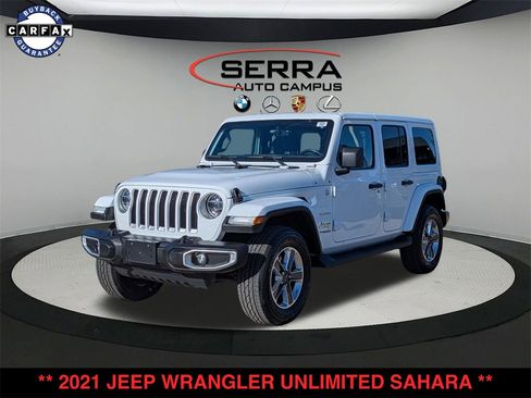 Used 2021 Jeep Wrangler Unlimited Sahara w/ Uconnect 4C Nav & Sound Group image 1