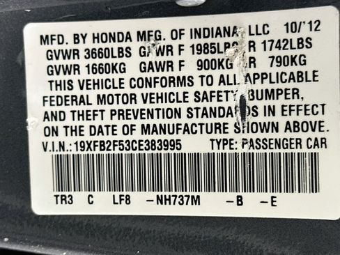 Used 2012 Honda Civic LX image 12