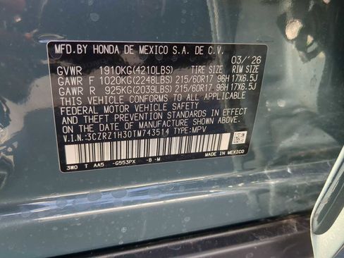New 2026 Honda HR-V LX image 27