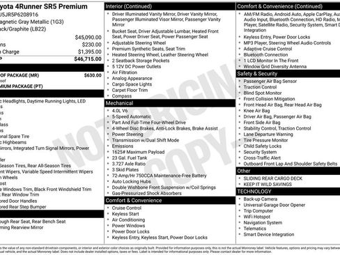 Used 2023 Toyota 4Runner SR5 Premium w/ Moonroof Package image 37