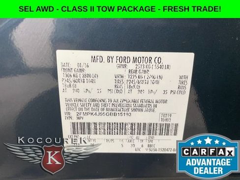 Used 2016 Ford Edge SEL w/ Class II Trailer Tow Package AWD/4WD image 26