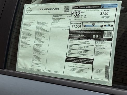 New 2026 Nissan Sentra SL w/ Floor Mat Package image 28