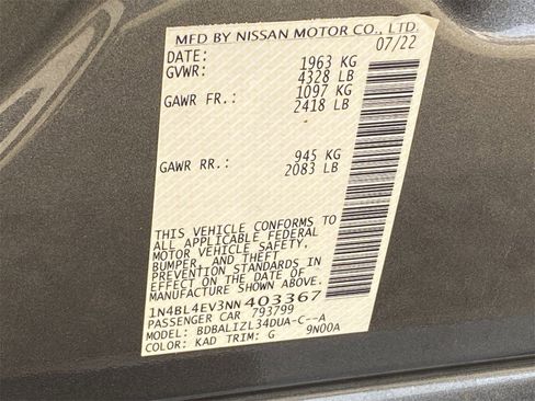 Certified 2022 Nissan Altima 2.5 SL image 11
