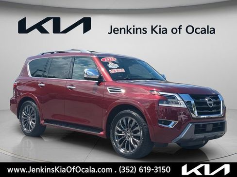 Used 2023 Nissan Armada Platinum w/ Captain's Chairs Package AWD/4WD image 2