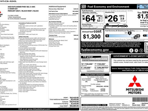 Used 2023 Mitsubishi Outlander SEL 40th Anniversary image 66